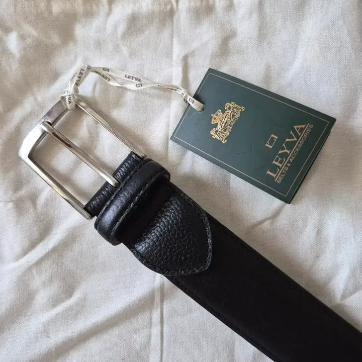 [SOLD OUT] LEYVA 남성 가죽 벨트  블랙 95 (30~34인치)