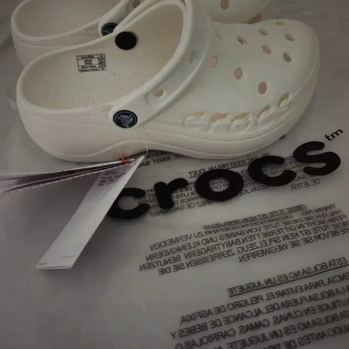 [BUNJANG] Crocs Bayaband Platform White Sandals / 크록스 바야클로그 플랫폼 화이트 새상품
