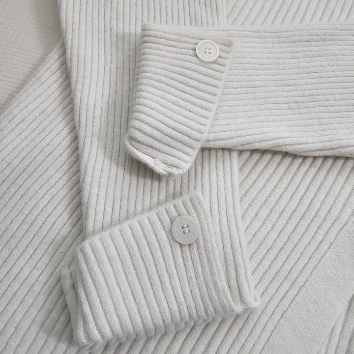 [BUNJANG] Loose V-Neck Slit Long Knit / 