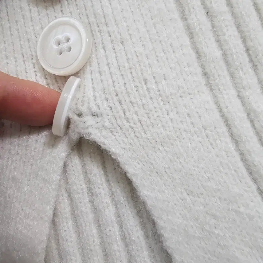 [BUNJANG] Loose V-Neck Slit Long Knit / 