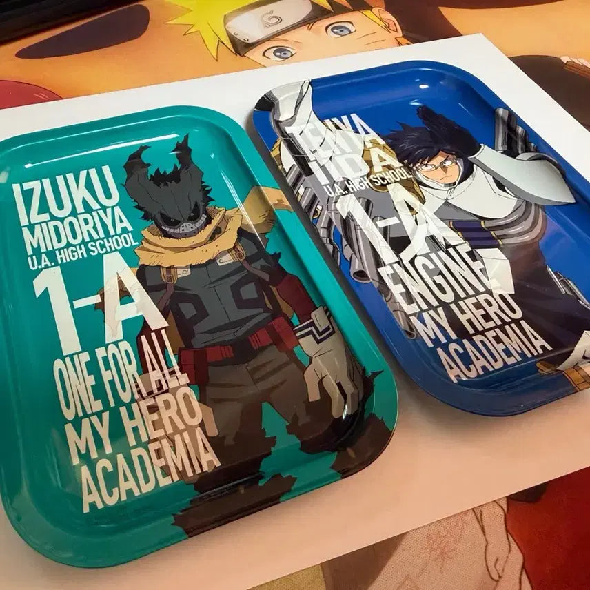 [BUNJANG] My Hero Academia Ichiban Kuji Iron Plate Tray Set (2 Types) / 히로아카 제일복권 철판 트레이 2종 세트 일괄