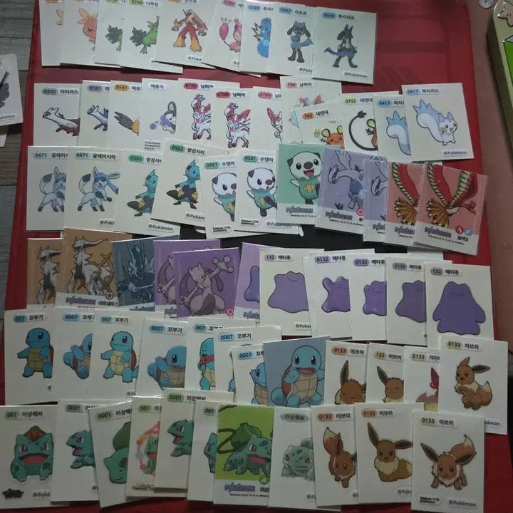 [BUNJANG] Pokemon Tteokbokki Seal Set / 포켓몬 띠부씰 인기씰 레어씰 러블리할로윈등