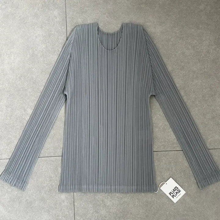[SOLD OUT] 플리츠플리즈 먼슬리 9월 라운드 탑 쿨그레이 3사이즈