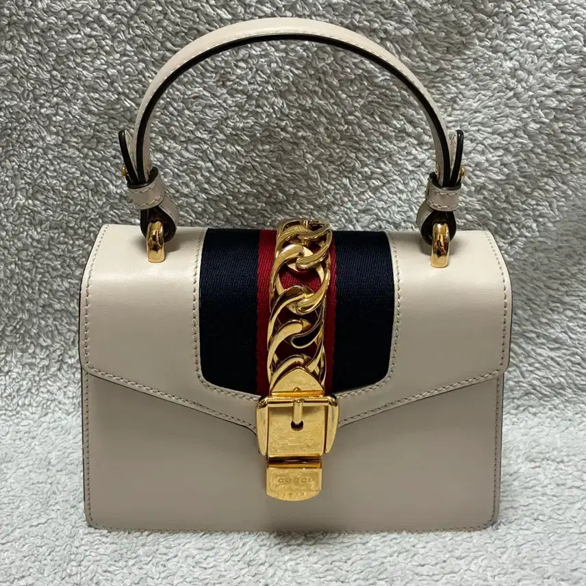 [BUNJANG] Gucci Sylvie Tote Bag Ivory / (정품)구찌 실비백 토트백 아이보리 + 스트랩 2종
