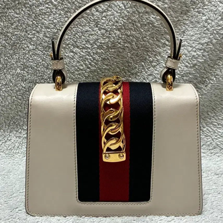 [BUNJANG] Gucci Sylvie Tote Bag Ivory / (정품)구찌 실비백 토트백 아이보리 + 스트랩 2종