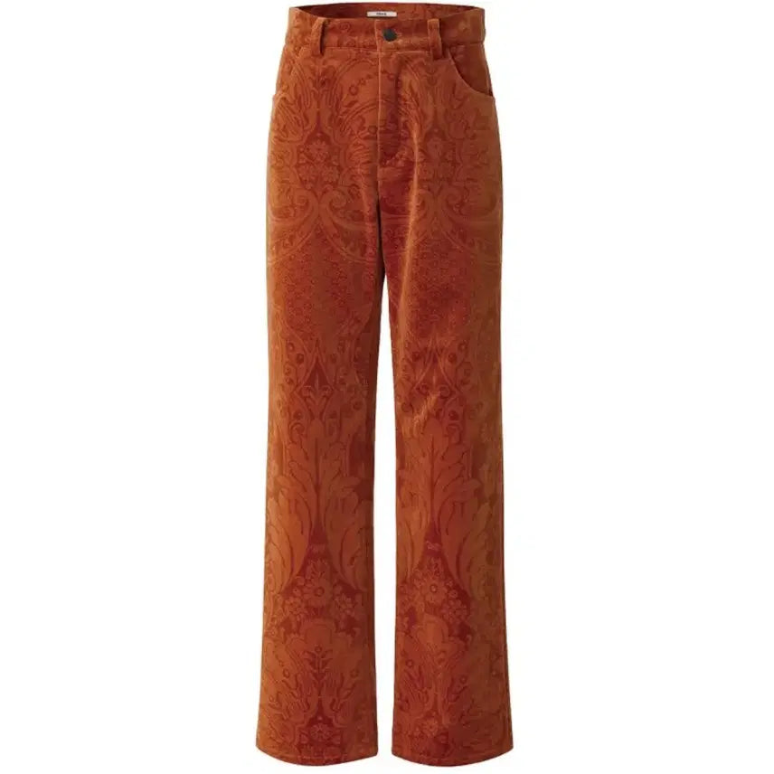 [BUNJANG] Teak Velvet Jacquard Pants / Teak 티크 벨벳 자가드 팬츠