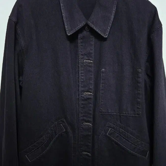 [BUNJANG] Uniqlo U Oversized Denim Jacket Black L / 유니클로U 오버사이즈 데님자켓 블랙 L 르메르