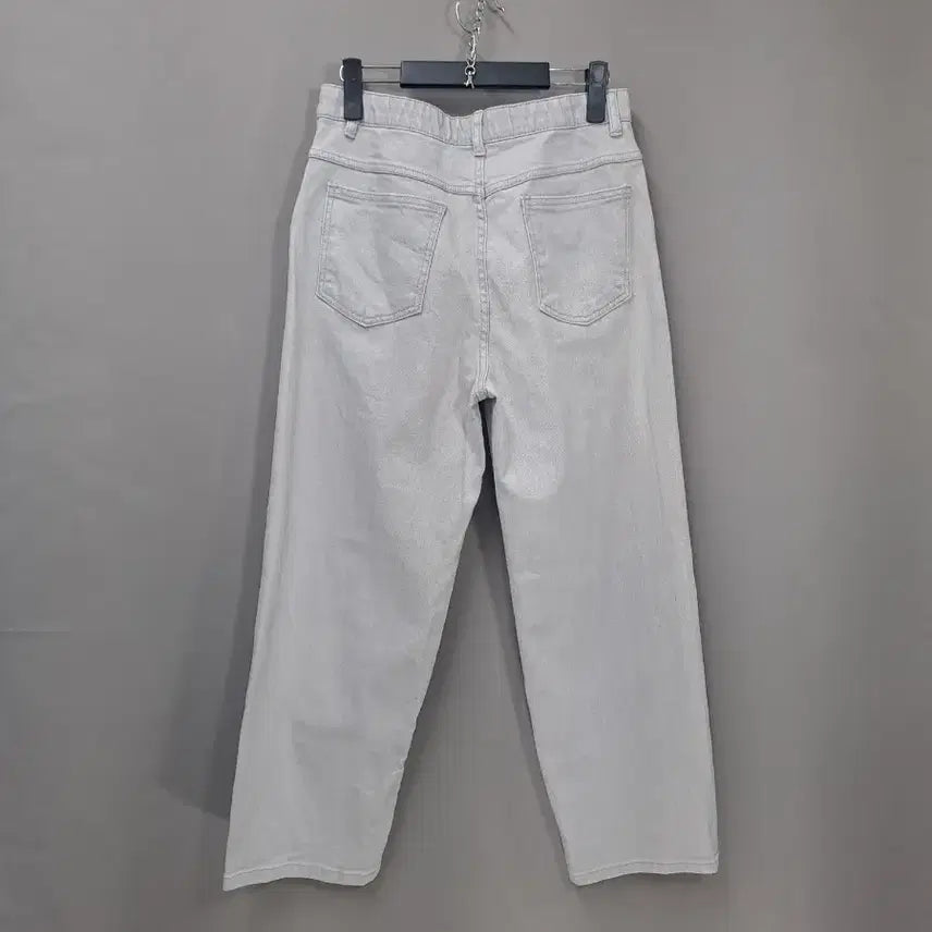 [BUNJANG] Gray Denim Pants / 허리밴드 연그레이 컬러 데님 팬츠