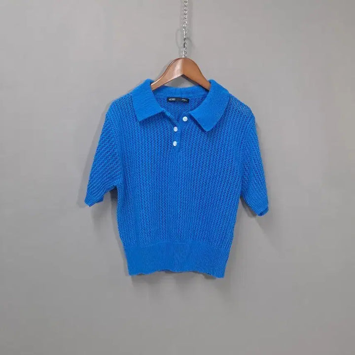[SOLD OUT] MIXXO 블루 크로셰 니트 반팔