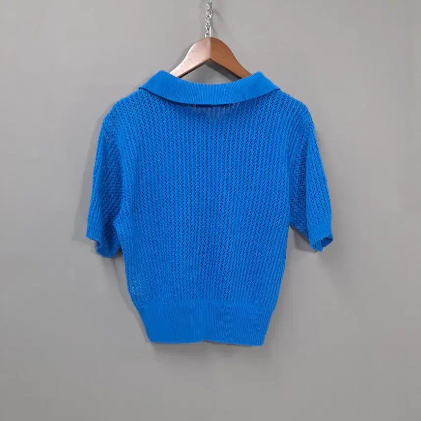 [SOLD OUT] MIXXO 블루 크로셰 니트 반팔