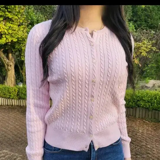 [SOLD OUT] 폴로 랄프로렌 핑크 케이블 가디건