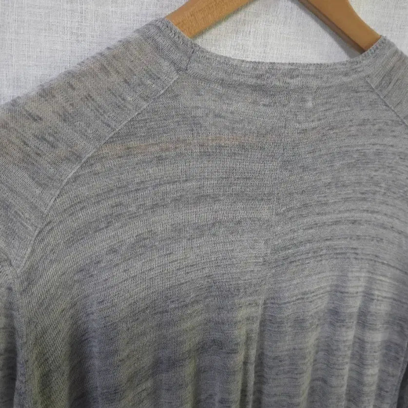 [BUNJANG] Time Linen Blend Knit Top / 타임 한섬 정품 린넨 니트 여름 긴팔 얇은 그레이 여성 90 44 55