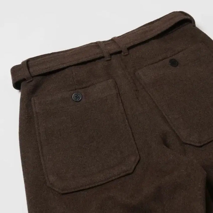 [BUNJANG] Brown Wool Fatigue Pants Navy Deck Trousers / 브라운 울 퍼티그 팬츠 해군 덱 팬츠 트라우저