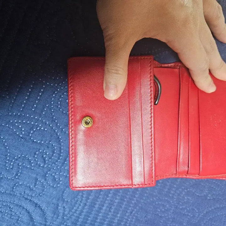 [BUNJANG] Gucci Marmont Red Bifold Wallet / 구찌 마몬트 반지갑 레드