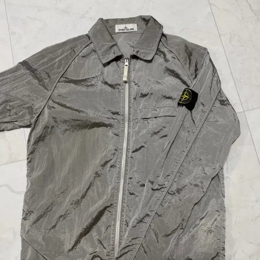 [BUNJANG] Stone Island Nylon Metal Overshirt Windbreaker / 스톤아일랜드 나일론 메탈 셔츠 바람막이 s
