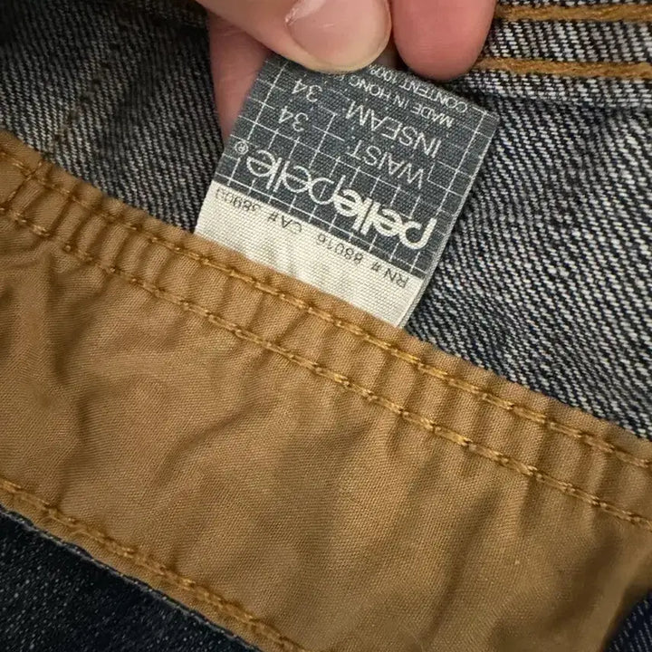 [BUNJANG] PellePelli Old School Embroidered Denim Jeans / 펠레펠리 올드스쿨 자수 오버핏 데님 34 최종가
