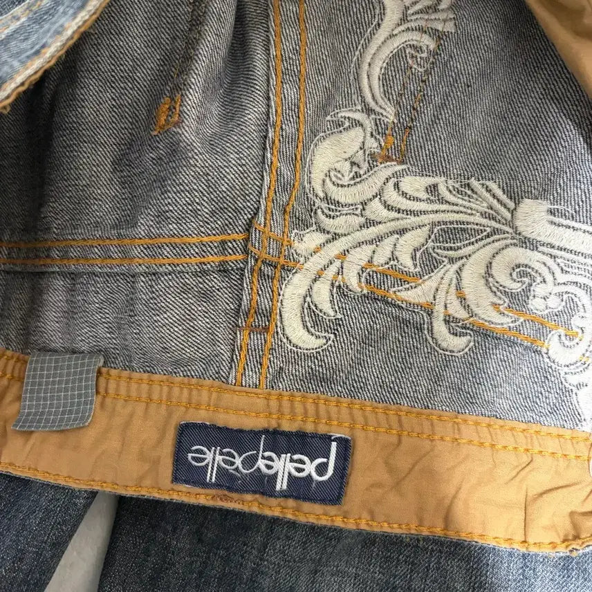 [BUNJANG] PellePelli Old School Embroidered Denim Jeans / 펠레펠리 올드스쿨 자수 오버핏 데님 34 최종가