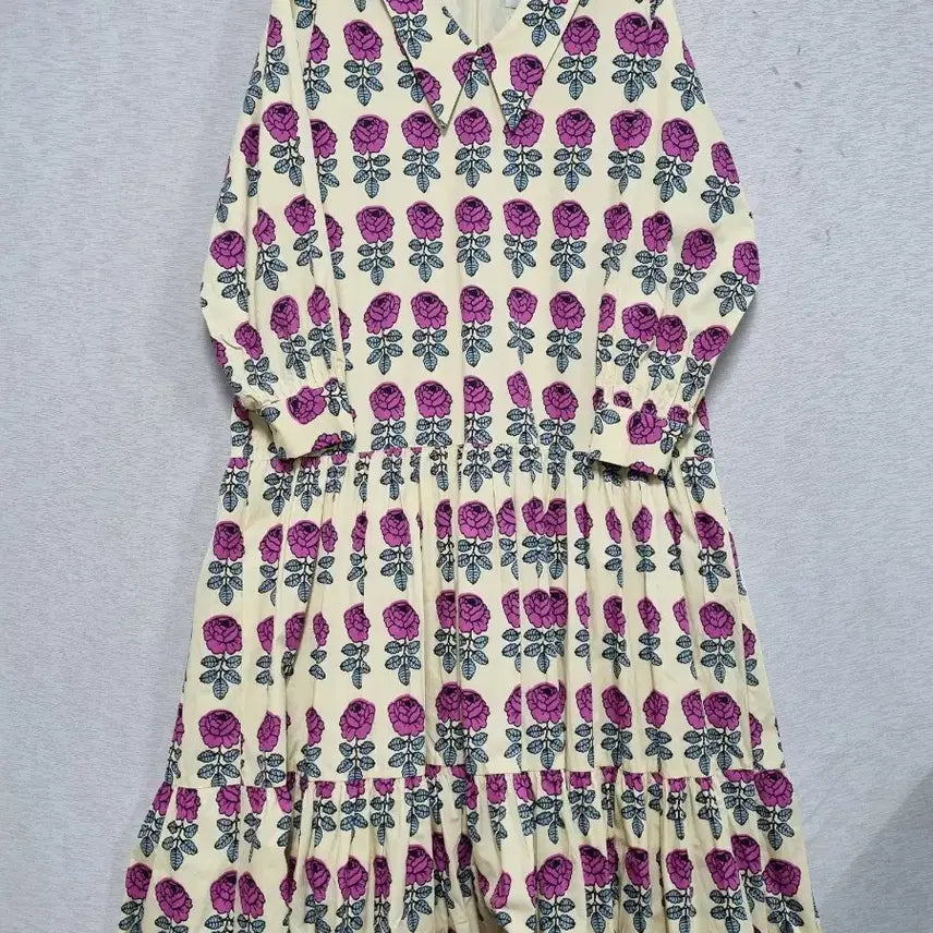 [BUNJANG] Merci Jay Floral Print Long Dress / ㅡ 새상품 메르시제이 봄가을 원피스 여55-66ㅡ0415
