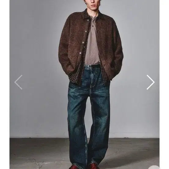 [BUNJANG] ARTIFECTS One-Tuck Curved Denim Vintage Indigo L / 아트이프액츠 원턱 커브드 데님 빈티지인디고 L