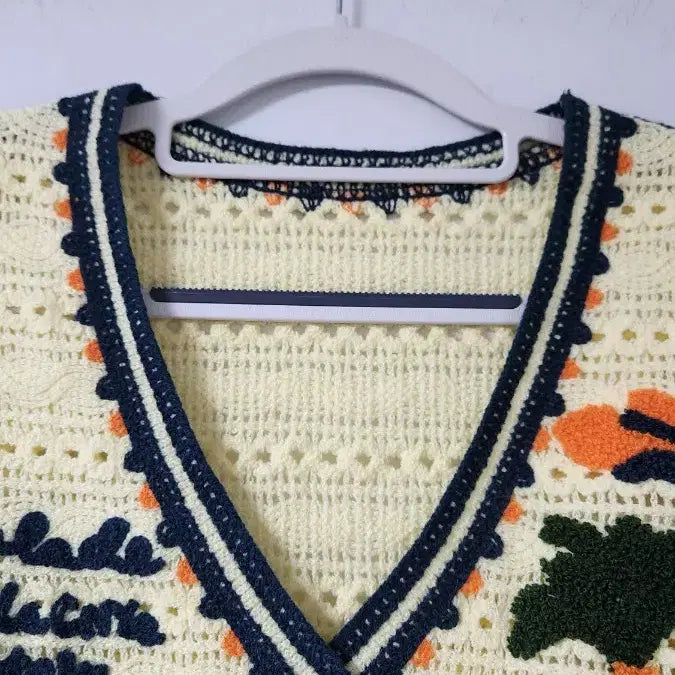 [BUNJANG] Vintage Yellow Crochet Vest / 빈티지 크로셰 뜨개 조끼 옐로우