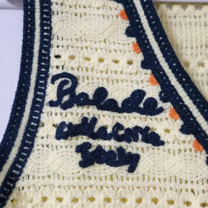 [BUNJANG] Vintage Yellow Crochet Vest / 빈티지 크로셰 뜨개 조끼 옐로우