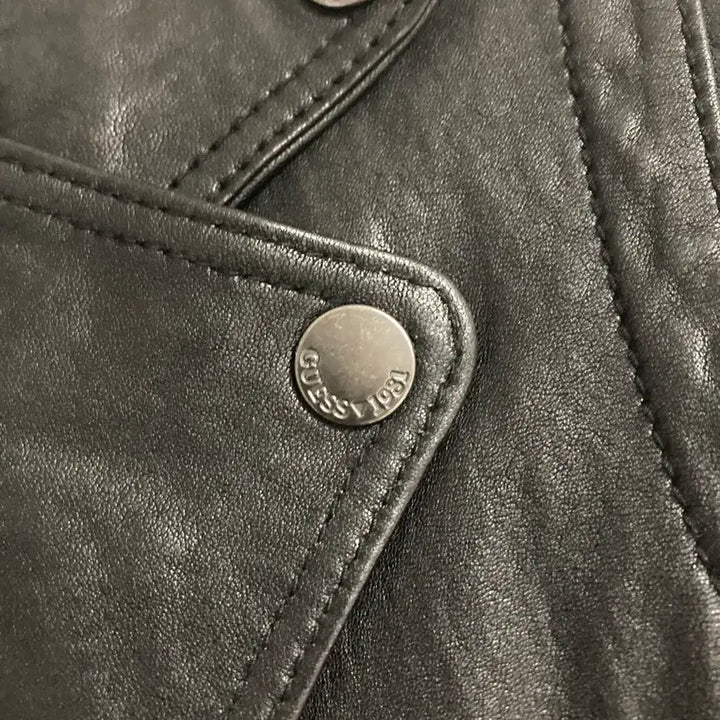[BUNJANG] GUESS Lambskin Leather Rider Jacket (Women&