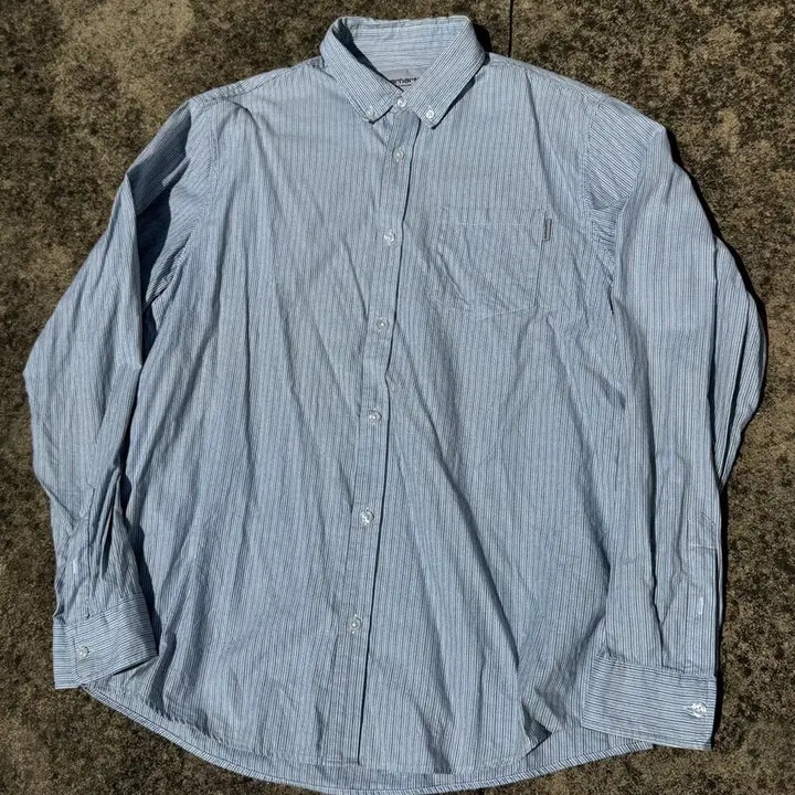 [BUNJANG] Carhartt WIP Striped Shirt (Sky Blue) / [L] 칼하트WIP 스트라이프 셔츠(하늘)