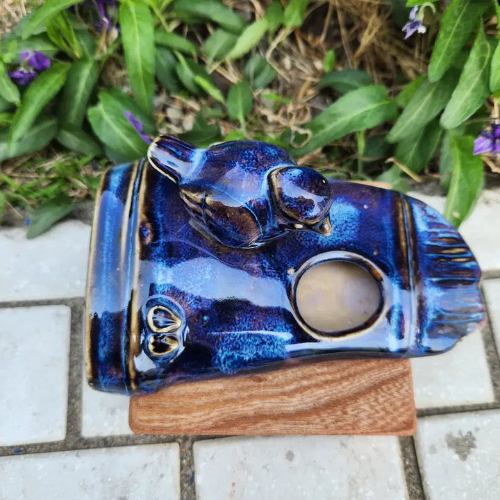 [BUNJANG] Bluebird Ceramic Brush Holder / 파랑새 도자기필세