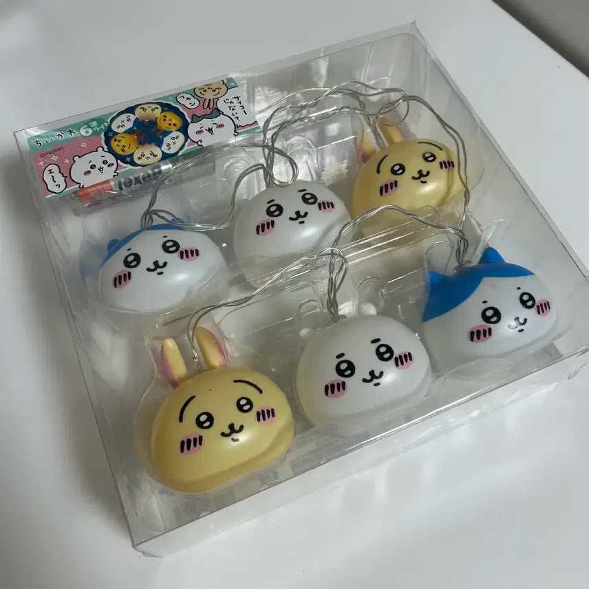 [BUNJANG] Chiikawa Hachiware Usagi 6-Piece Garland Mood Light / 치이카와 하치와레 우사기 6구 가랜드 무드등