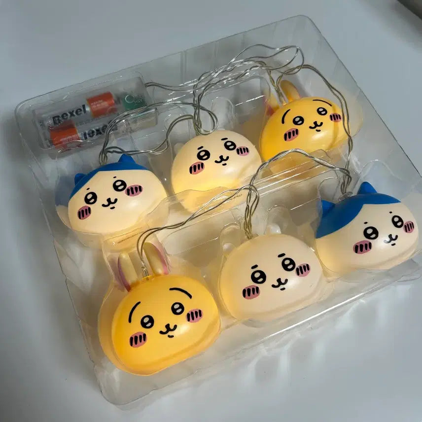[BUNJANG] Chiikawa Hachiware Usagi 6-Piece Garland Mood Light / 치이카와 하치와레 우사기 6구 가랜드 무드등