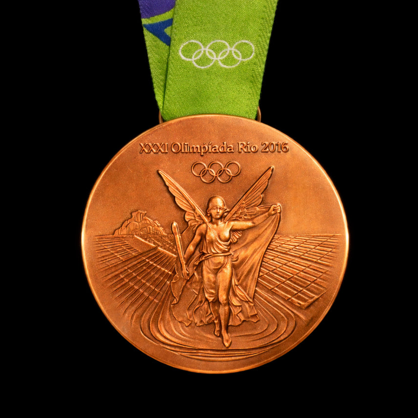 [BUNJANG] 2016 Rio Olympics Bronze Medal Commemorative Decoration / 새 2016년 리우 올림픽 동메달 메달 리본 기념 장식 전시