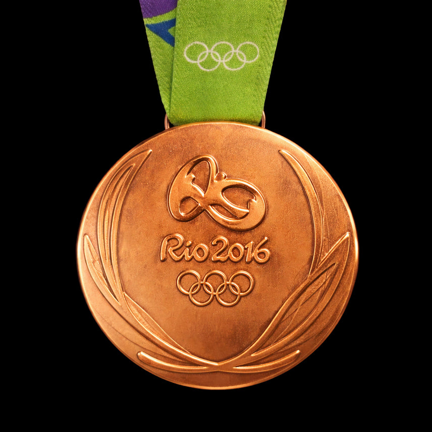 [BUNJANG] 2016 Rio Olympics Bronze Medal Commemorative Decoration / 새 2016년 리우 올림픽 동메달 메달 리본 기념 장식 전시