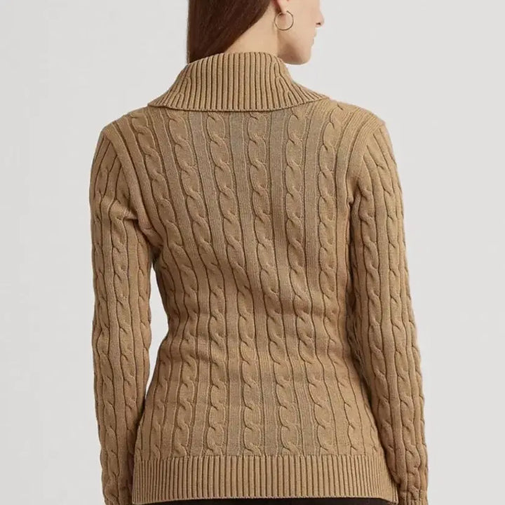 [BUNJANG] Ralph Lauren Buckle Wrap Cardigan Camel XS New / 랄프로렌 버클 랩가디건 카멜 XS 새상품