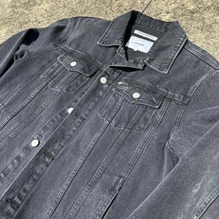 [BUNJANG] VIVASTUDIO Black Denim Trucker Jacket / [L] 비바스튜디오 블랙 데님 트러커 자켓