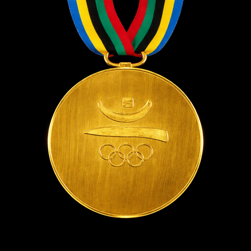 [BUNJANG] 1992 Barcelona Olympics Gold Medal Commemorative Display / 새 1992년 바르셀로나 올림픽 금메달 메달 리본 기념 장식 전시