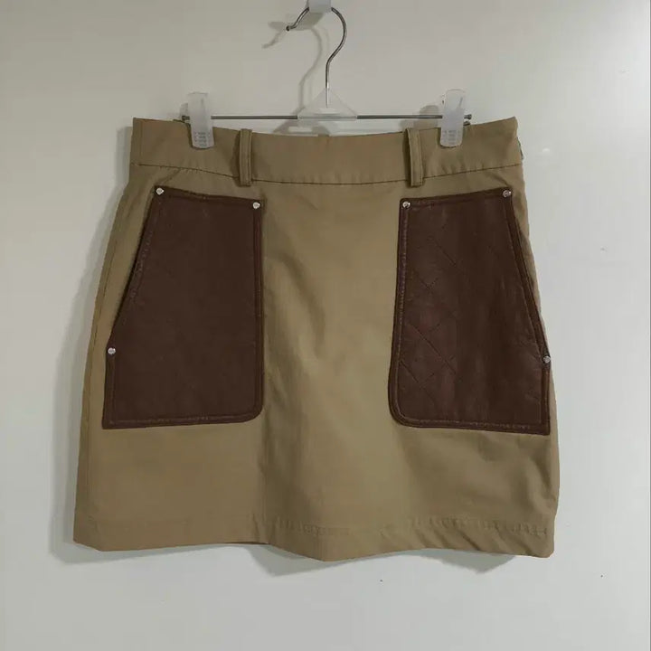 [BUNJANG] Polo Ralph Lauren Leather Quilting Skirt / 29~30 폴로랄프로렌 가죽 퀼팅 포인트 치마 스커트