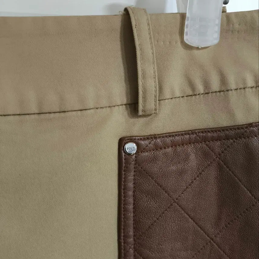 [BUNJANG] Polo Ralph Lauren Leather Quilting Skirt / 29~30 폴로랄프로렌 가죽 퀼팅 포인트 치마 스커트