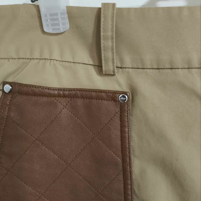 [BUNJANG] Polo Ralph Lauren Leather Quilting Skirt / 29~30 폴로랄프로렌 가죽 퀼팅 포인트 치마 스커트