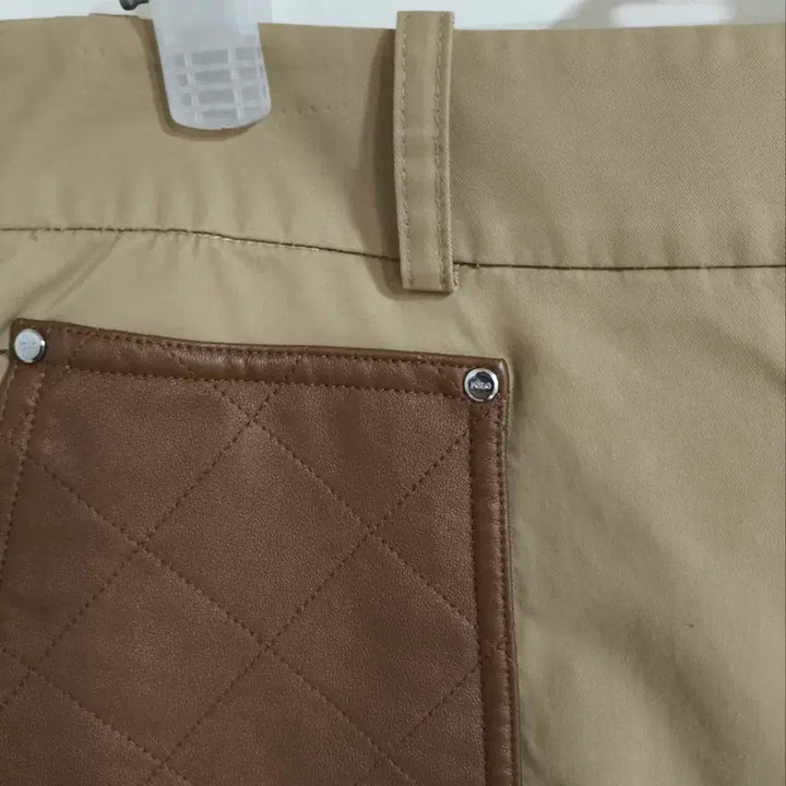 [BUNJANG] Polo Ralph Lauren Leather Quilting Skirt / 29~30 폴로랄프로렌 가죽 퀼팅 포인트 치마 스커트