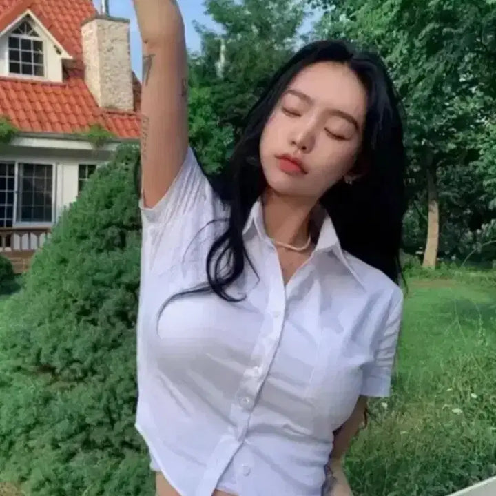 [BUNJANG] Faded Jade Summer Short Sleeve Shirt / 페일제이드 드레스 여름 반팔 셔츠