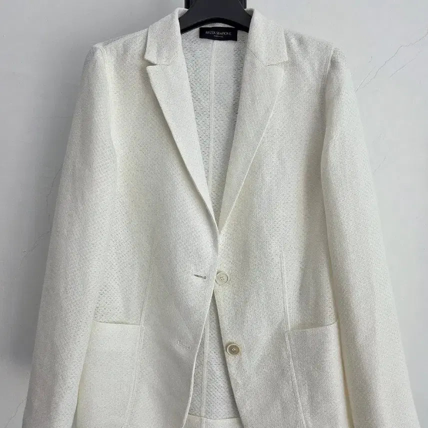 [BUNJANG] Piazza Sempione White Jacket / 정품 피아자 셈피오네 PIAZZA SEMPIONE 화이트 자켓