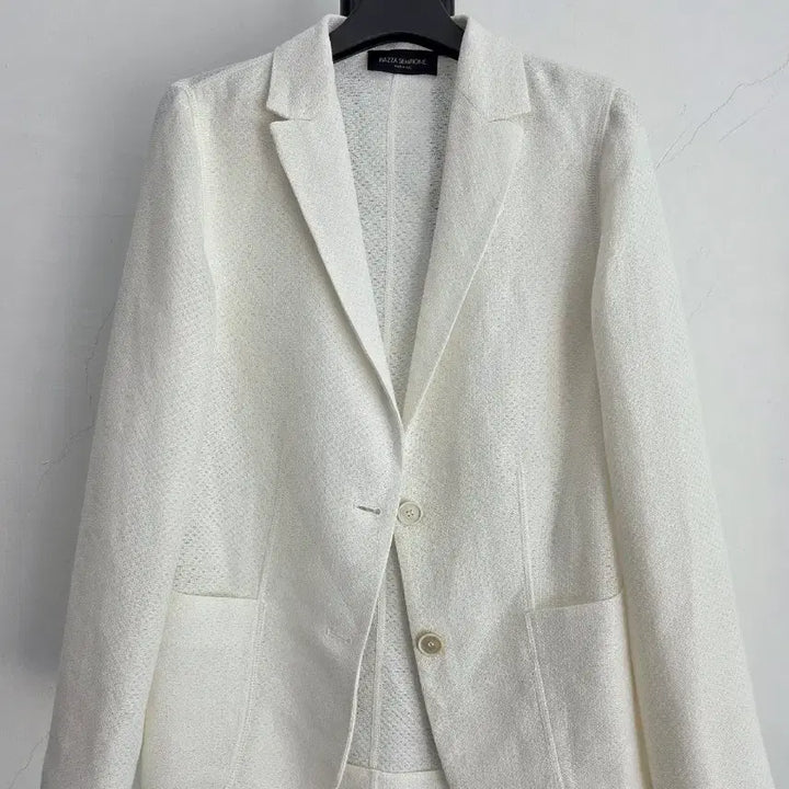 [BUNJANG] Piazza Sempione White Jacket / 정품 피아자 셈피오네 PIAZZA SEMPIONE 화이트 자켓