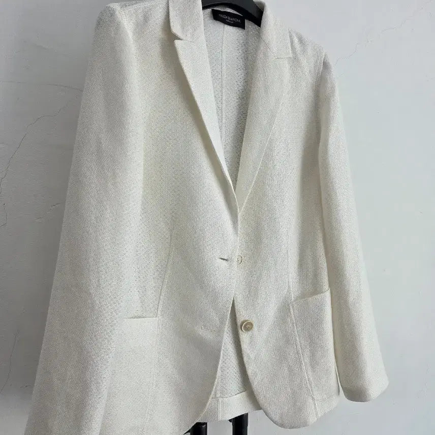 [BUNJANG] Piazza Sempione White Jacket / 정품 피아자 셈피오네 PIAZZA SEMPIONE 화이트 자켓