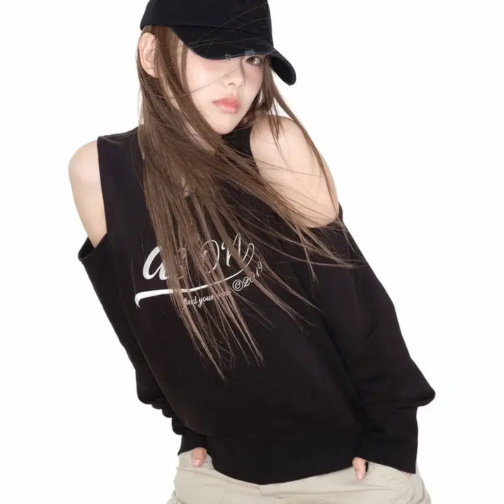 [BUNJANG] Asone Kate Hall Sweatshirt - Gray / 애즈온 케이트 홀 스웻셔츠 - 그레이