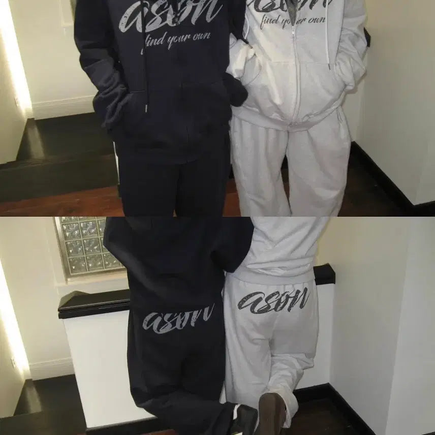 [BUNJANG] As On Loose Training Hooded Zip-up White Melange / 애즈온 루즈 트레이닝 후드집업 화이트 멜란지