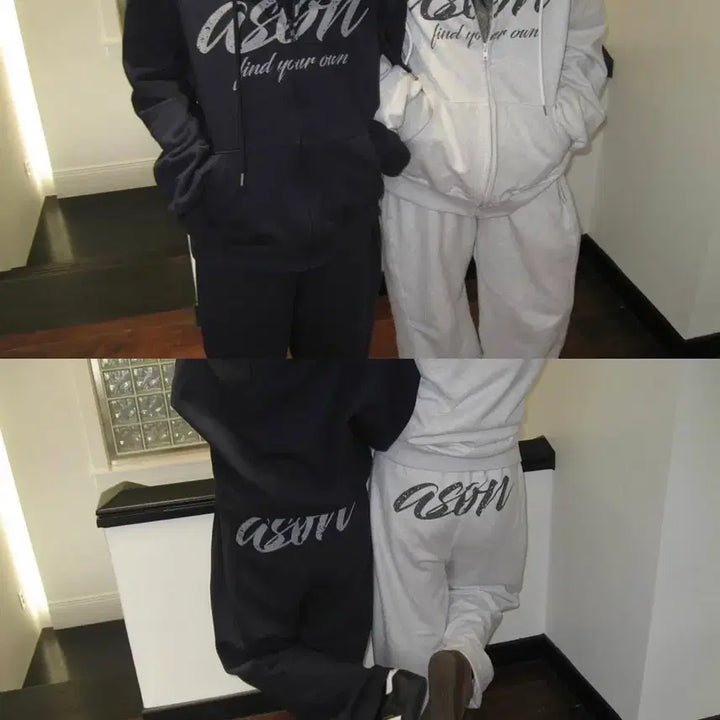 [BUNJANG] As On Loose Training Hooded Zip-up White Melange / 애즈온 루즈 트레이닝 후드집업 화이트 멜란지