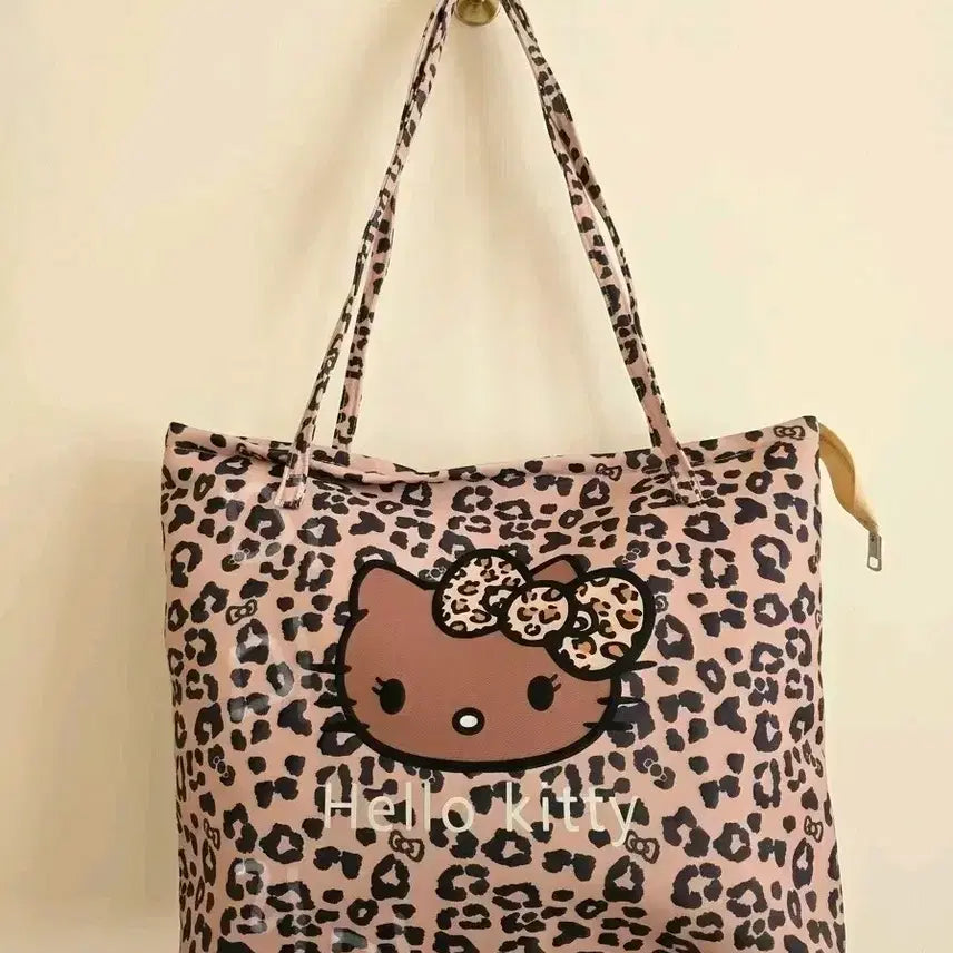 [BUNJANG] Tanning Kitty Leopard Shoulder Bag Beige / 태닝키티 레오파드 숄더백 키티 가방 베이지 (새상품)