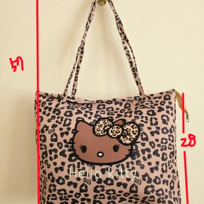 [BUNJANG] Tanning Kitty Leopard Shoulder Bag Pink / 태닝키티 레오파드 숄더백 키티 가방 핑크 (새상품)
