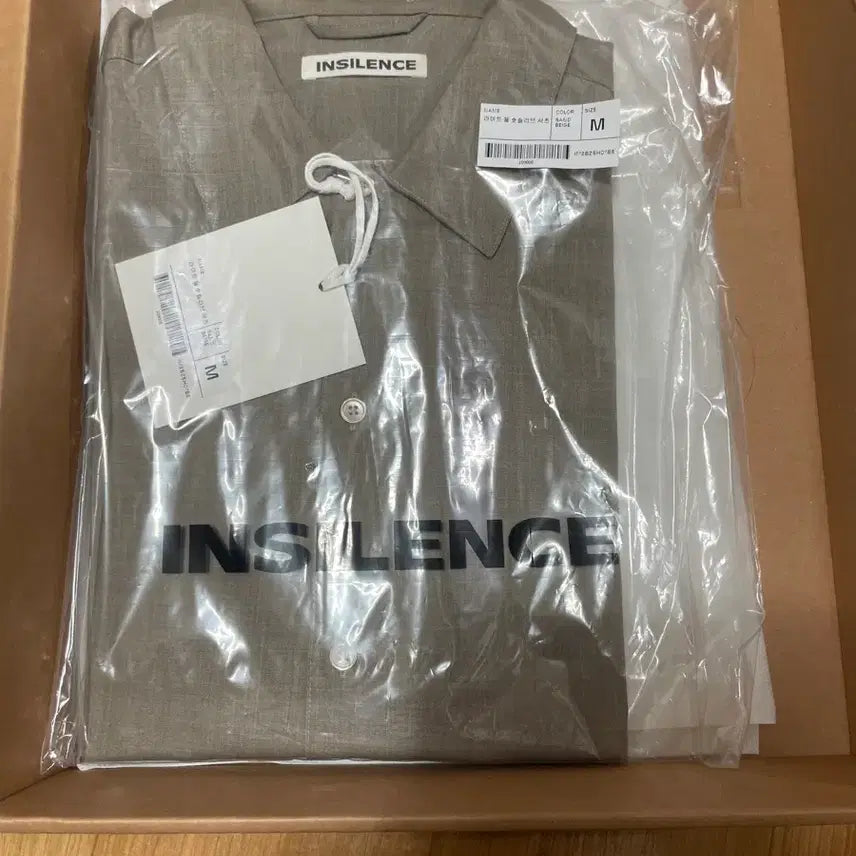 [SOLD OUT] 인사일런스 라이트 울 숏슬리브 셔츠 SAND BEIGE M