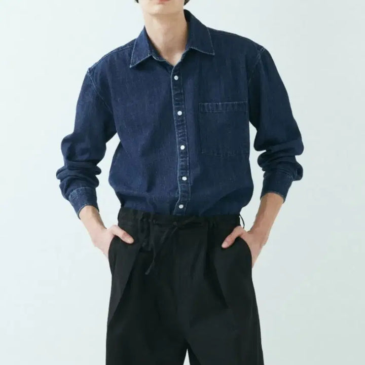 [BUNJANG] LABEL ARCHIVE Denim Shirt (Size 2) / 라벨아카이브 데님 셔츠 2사이즈 새상품